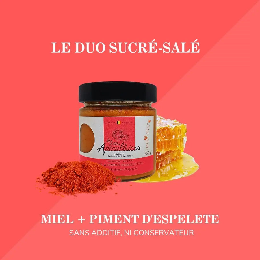 Miel & Piment d'Espelette - Les p'tites Apicultrices